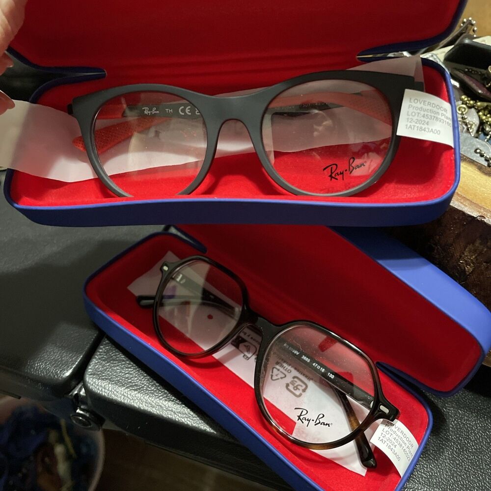 Ray-Ban Black and Red Eyeglass Frames